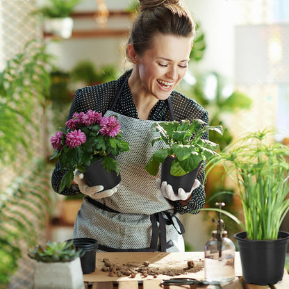 60 Pack 5 Inch Nursery Pots for Plants, Plastic Seeds Starter Pots with Drainage Holes, Small Plastic Plant Nursery Pots for Succulents Seedling Cutting Transplanting (60, 5 Inch)