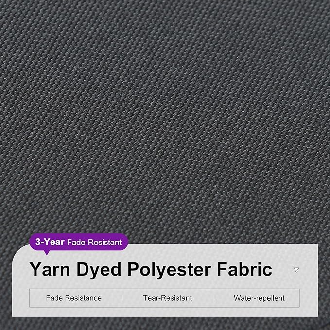 PURPLE LEAF 8 Feet Patio Umbrella Outdoor Cantilever Square Umbrella Aluminum Offset Umbrella with 360-degree Rotation for Garden Deck Pool Patio, Grey