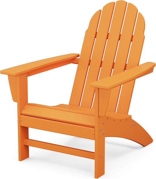 Polywood Vineyard Adirondack Chair, Tangerine Orange