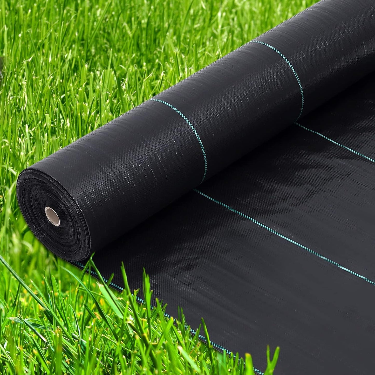 6ft X 300ft Weed Barrier Landscape Fabric Heavy Duty, Towallmark Premium 2.4 oz Ground Cover Weed Block Gardening Mat, Easy Setup & Superior Weed Control, for Erosion Control, Weed Barrier