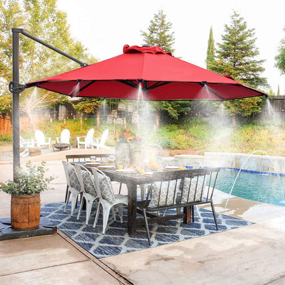 HOMENOTE 10 Pack Brass Misting Nozzles for Outdoor Cooling System, Mister Replacement Nozzles Tee and Plugs for 1/4" Tubing