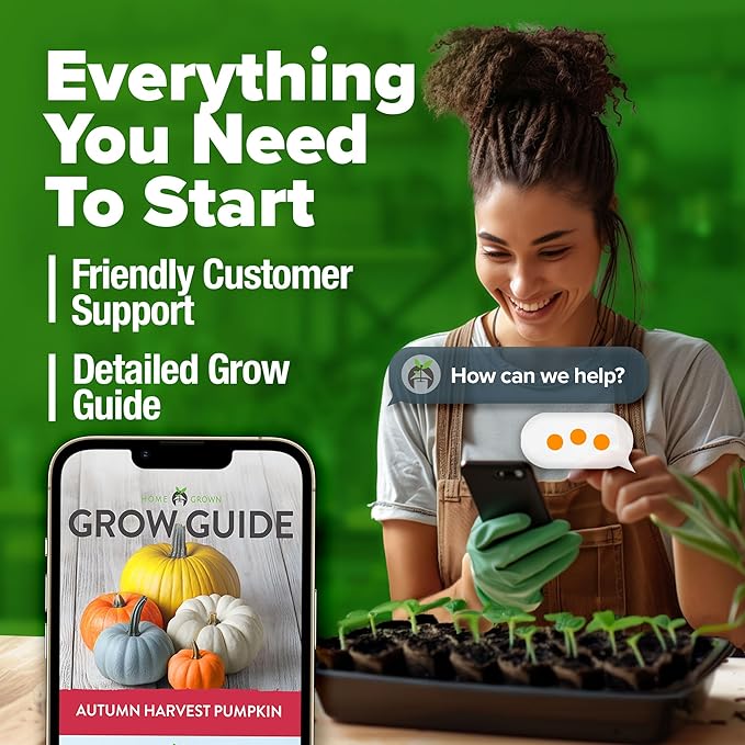 HOME GROWN 𝗨𝗦𝗔 𝗣𝗥𝗘𝗠𝗜𝗨𝗠 5 Pumpkin Seeds Mix - 40 Seeds 𝗡𝗢𝗡-𝗚𝗠𝗢 Heirloom Pumpkin for Planting Ideal Garden for Unique Varieties Yellow Paris and Casper, Culinary and Decorative Use