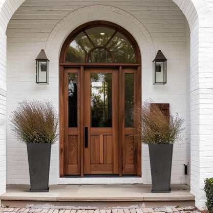 LA JOLIE MUSE 30 Inch Tall Planters for Outdoor Plants, 2 Sets Concrete Grey, Tall Outdoor Planters, Modern Square Outdoor Planters, Tall Large Planters for Front Door, Patio and Deck