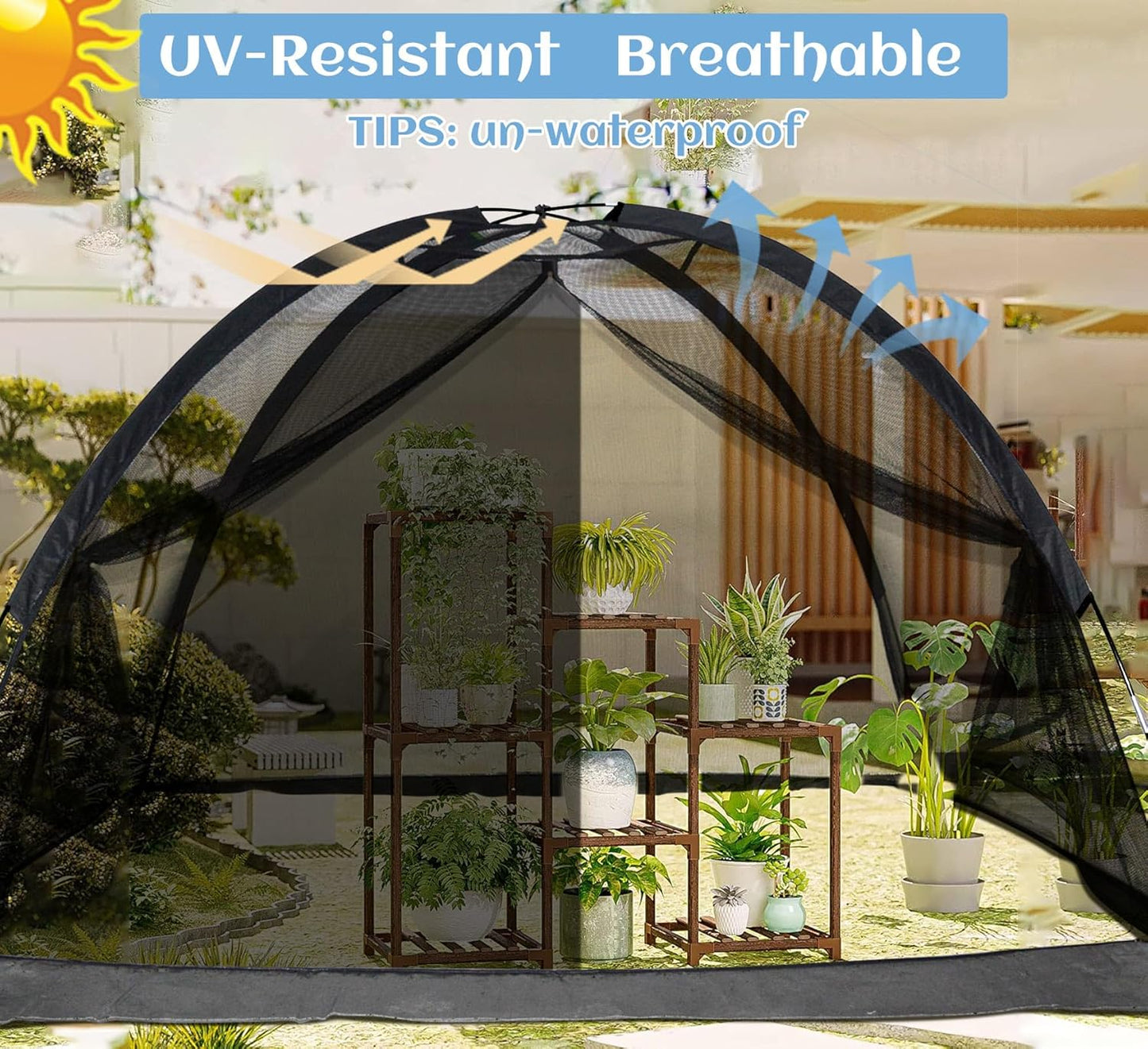 Crop Cages for Garden 17X13X7FT - Reusable Mesh Plant Cover for Outdoor Raised Garden Bed Protection Sun Shade & Bird Netting for Fruits/Vegetables and Bushes