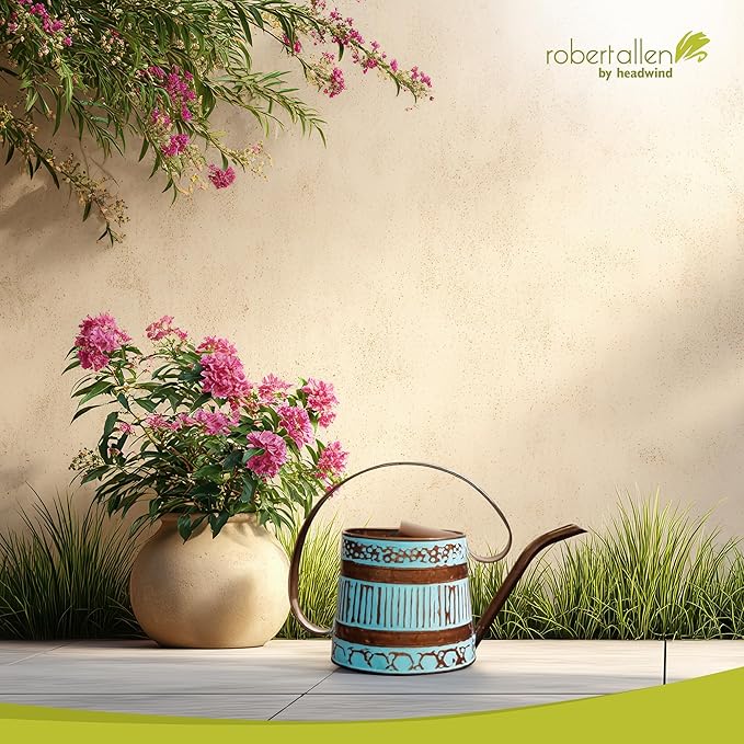 Headwind Gilford Vintage Watering Can – 1/2 Gallon Copper Patina Decorative Galvanized Large Metal Watering Can Planter for Outdoor & Indoor – Antique Style by Robert Allen