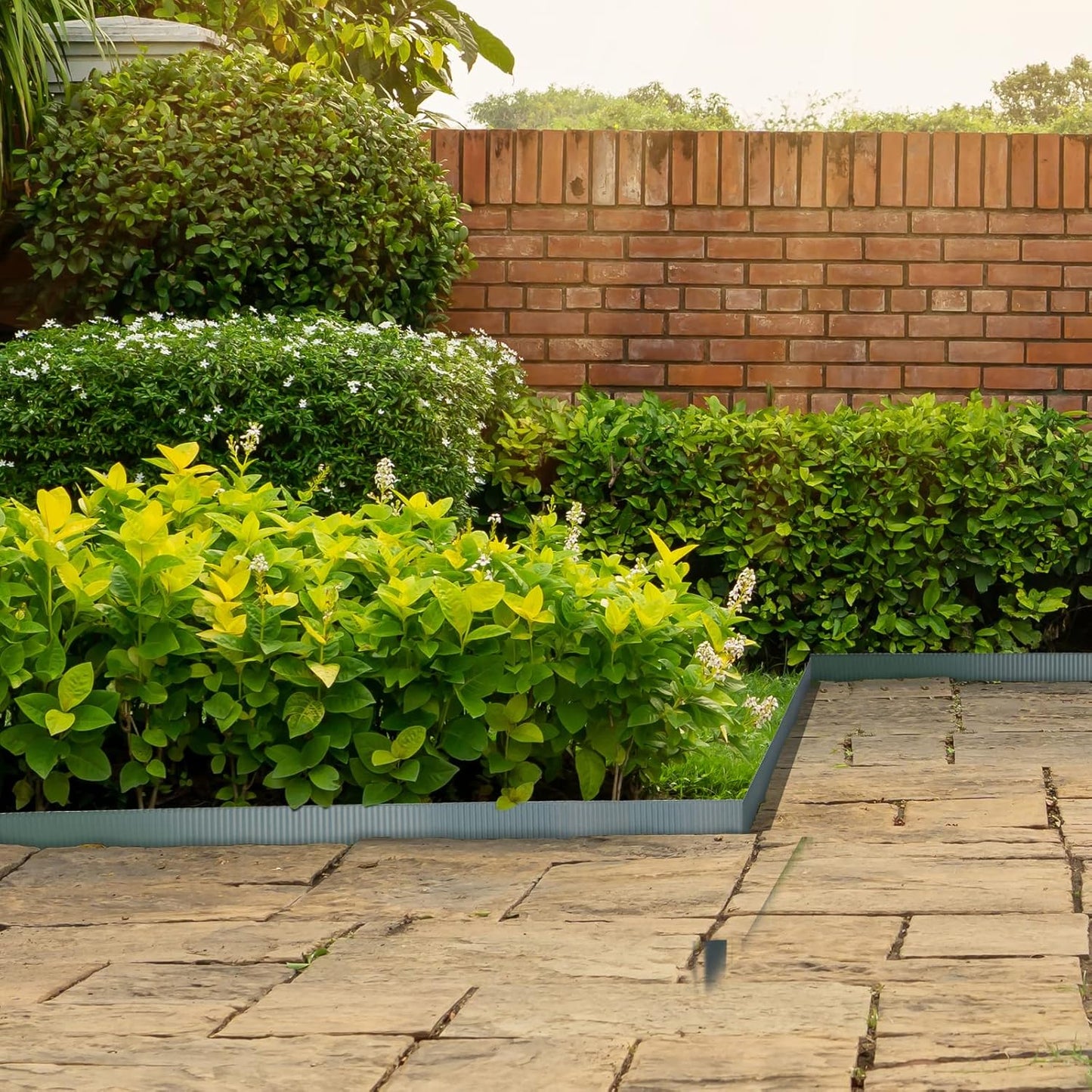 Worth Narrow-Corrugated Garden Edging, 6" x20Ft Sturdy Galvanized Steel Landscape Edging Bendable Metal Lawn Long Strips of Garden Border for Raised Flower Bed Tree Surrounds, Silver