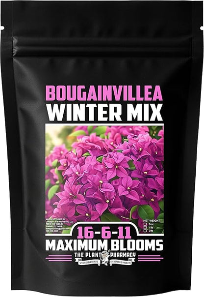 Fertilizer Commercial Grade | Bougainvillea Winter Mix 16-6-11 | 1 Pound | Custom Professional Mix | Cold-Season Bloom Formula | Controlled Release Nutrition | Micronutrients | Vivid Color & Growth