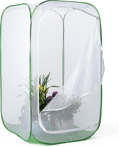 36" Outdoor Mesh Plant Enclosure, Plant Cover for Pests, Bird and Pest Protection Guard for Fruit, Vegetables, Flowers and Herbs Pop-Up Cage 24 x 24 x 36 Inches