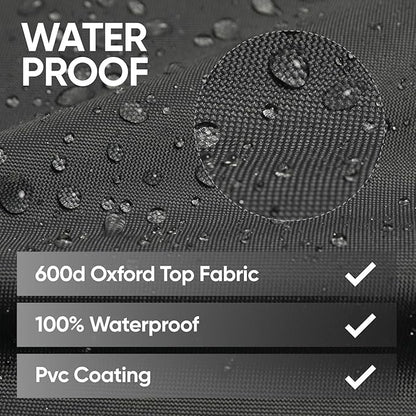 Loriano 600D Oxford Fabric Heavy Duty Patio Furniture Sofa Covers, 100% Waterproof Outdoor Furniture Covers for 3-seater Sofa 83"W x 40"D x 30"H, Lawn Patio Furniture Covers with Air Vent and Handle