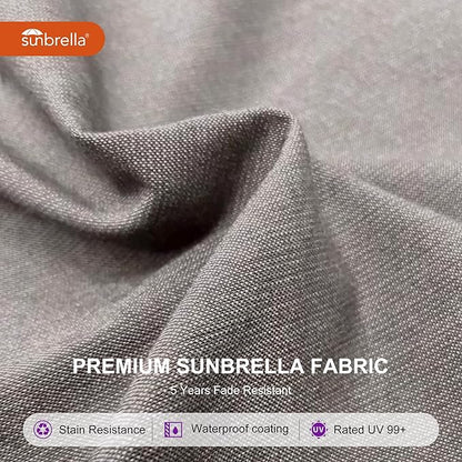 PURPLE LEAF 10ft Cantilever Outdoor Patio Umbrella Large Heavy Duty 360° Rotation Double Top Offset Rectangular Umbrellas for Backyard Deck Pool, Cast Ash