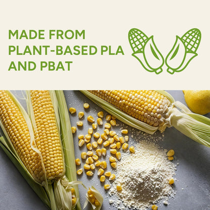 13 Gallon Compostable Trash Bags, 40 Bags Compost Bags for Countertop Bin, Camping Toilet Bags for Portable Toilet, BPI Certified and Meet The ASTM D6400 Standard