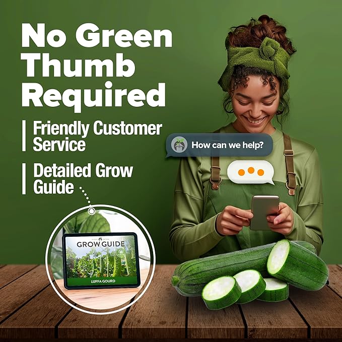 HOME GROWN 𝗨𝗦𝗔 𝗣𝗥𝗘𝗠𝗜𝗨𝗠 Luffa Seeds (Luffa aegyptiaca) 40 Heirloom 𝗡𝗢𝗡-𝗚𝗠𝗢 Loofah Gourd Seeds for Planting High Germination Rate - Make Sponges or Harvest Young Loofahs for Eating