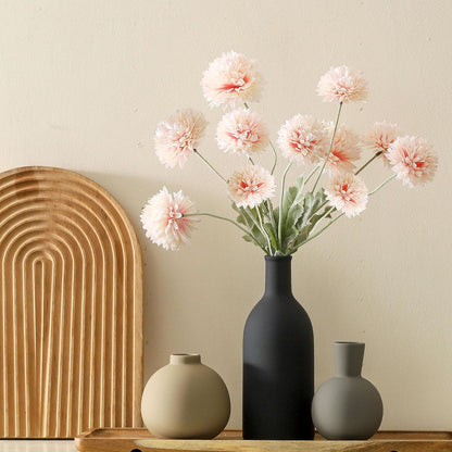 Ceramic Vase Set of 3, Flower Decorative Vases Home Decor Boho Neutral Modern Pottery Pampas Vases for Centerpiece Bouquet Table Mantel Entryway Bookshelf Living Room Bedroom Bathroom Kitchen