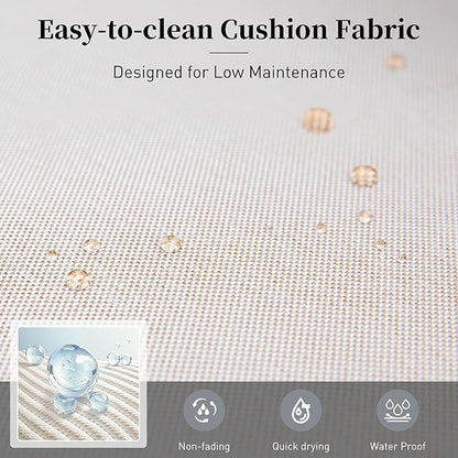 Outdoor Bar Set 3 Piece, All Weather HDPE High Top Table and Wicker Bar Chairs with 3.2” Cushion, Bar Height Patio Set for Backyard Poolside, Black