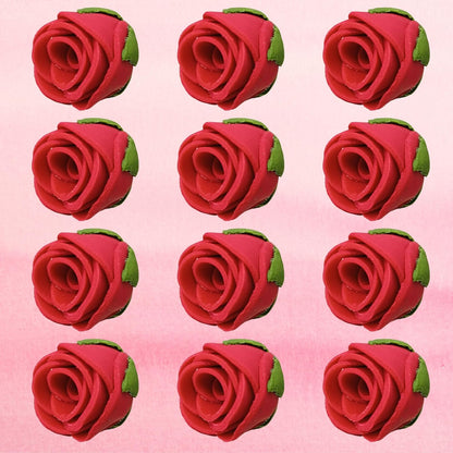 Confect Edible Flower | Edible Flower for cake decorations | Edible Flower Cupcake Toppers | | Cupcakes & Doughnut Edible Toppers | Viva Magenta Sugar Flower-Vegan, Gluten-Free, Soy-Free, Dairy-Free, Palm Oil-Free -Pack of 12