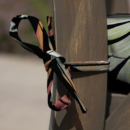 Arden Selections Rocking Chair Cushion, 19 x 18, Rain-Proof, Fade Resistant, Cushions for Rocking and Outdoor Chairs 18 x 19, Simone Black Tropical (Pack of 4)