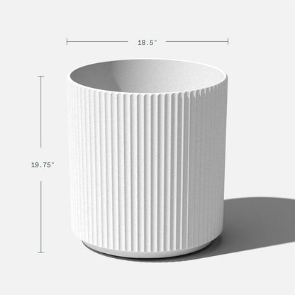 Veradek Round Demi Planter Pots for Indoor/Outdoor Garden Use | Made from Plastic - Concrete Mix with Drainage Holes | Perfect for Small to Large Succulent Plants, Flowers, Modern Interior Plants