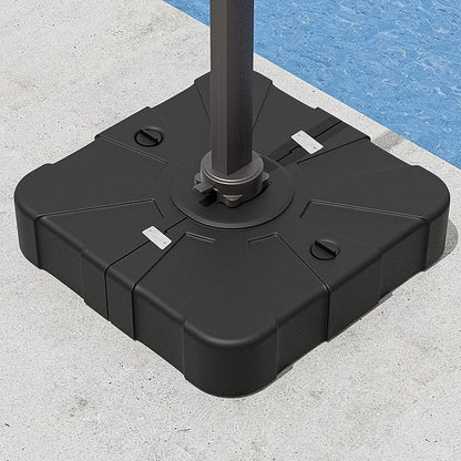 9' X 12' Cantilever Outdoor Patio Umbrellas with Base Included, Large Rectangle Umbrella Heavy Duty 360°Rotation Offset Umbrella for Garden Deck Pool Patio,Turquoise