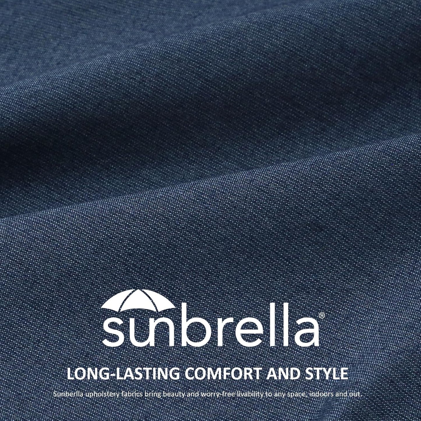 Sunbrella Round Corner Seat Cushions, 17" x 16" x 2", Set of 4, Indoor Outdoor Water Repellent Universal Chair Pads with Ties for Patio Furniture, Garden Dining Chairs, Specrtum Indigo