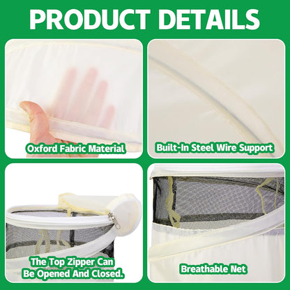 2 Pcs Pop Up Rose Cones for Winter Protection, 20" x 13" x 9" Winter Rose Collars Protective Cover, Freeze Protection Roses Bush Cover for Protecting Against Frost Wind and Animals Eating