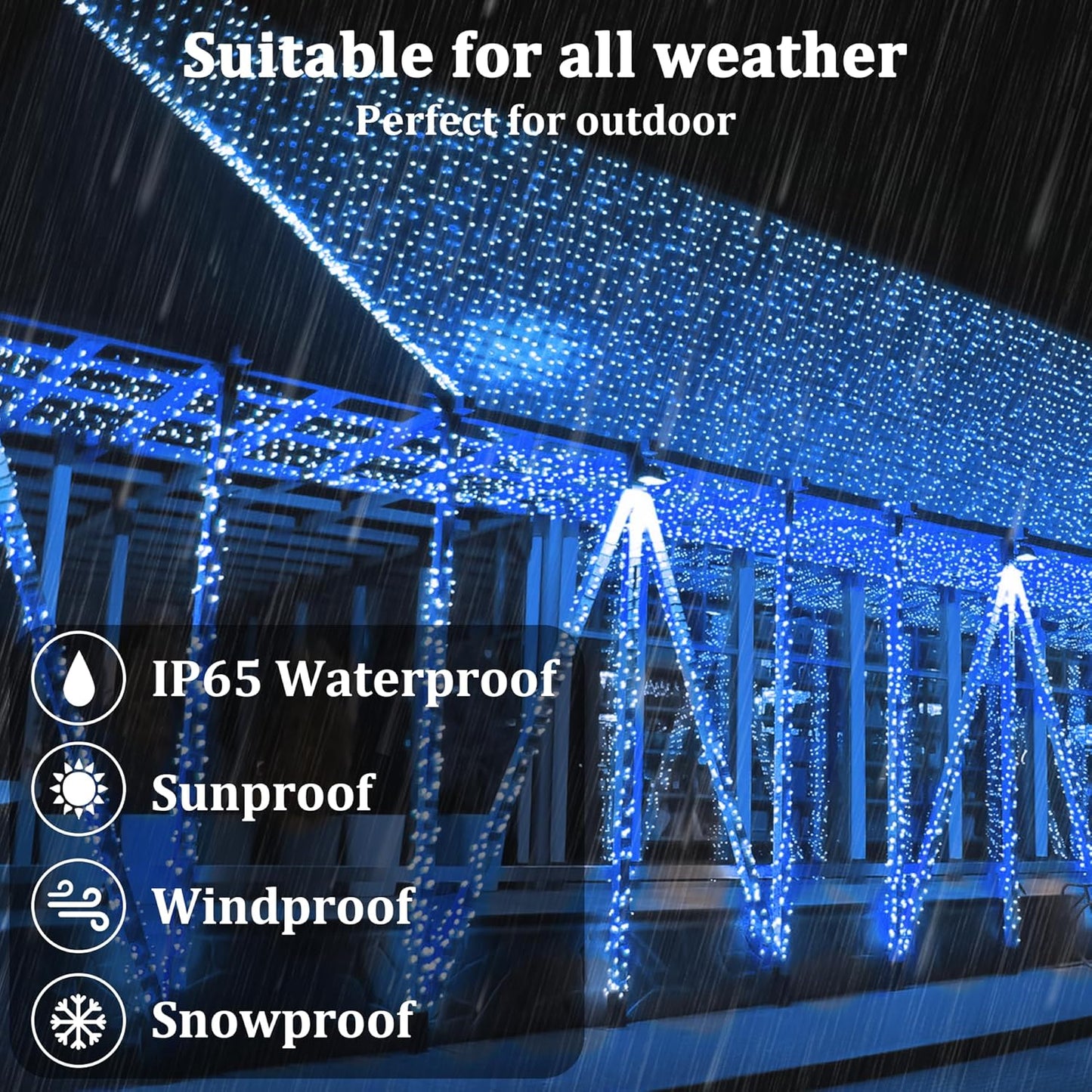 2-Pack 200FT Solar String Lights for Outside, 600 LED Extra-Bright Solar Light Outdoor with 19 Modes & Timer, Waterproof Fairy Solar Lights for Garden Patio Tree Christmas Decorations (Blue), 2021B