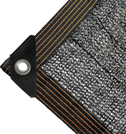 winemana 50% Black Shade Cloth, 10 x 12 FT Durable Mesh Tarp with Grommets, Garden Sunblock Shade Cloth Shading Antifreezing for Plants Cover, Greenhouse, Barns Kennel, Patio, Tomatoes