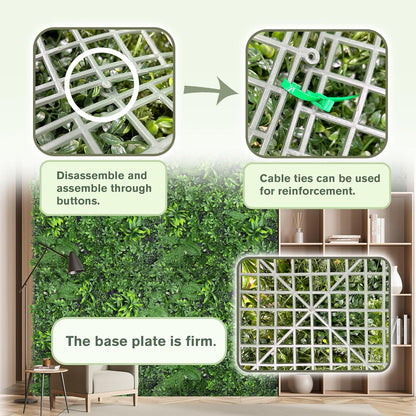 Artificial Green Boxwood Grass Wall Roll: 72"x128"(64 SQFT) UV Protected Ivy Privacy Hedge Fence Screen for Chain Link Fences Panel Indoor,Outdoor Patio Balcony & Garden