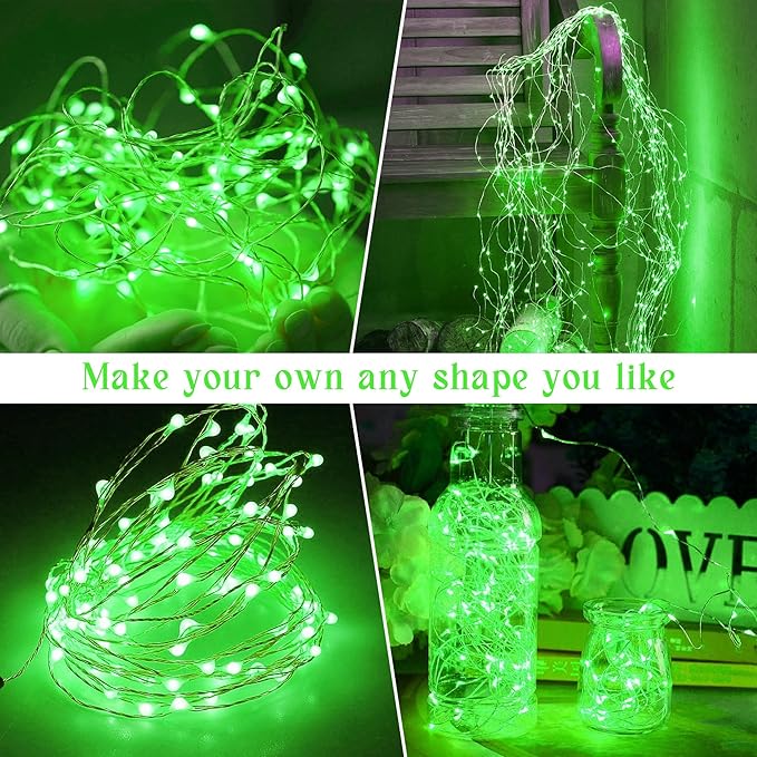 Solar String Lights for Outside, 72Ft 200 LED Solar Fairy Lights with 8 Modes, Solar Powered Fairy Lights Waterproof for Christmas Tree Garden Party Wedding Decor.（Green）