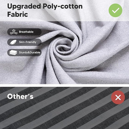 SUNCREAT Tree Hammocks for Outside, Double Hammocks 2 Person Heavy Duty for Trees, Light Gray