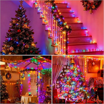 [6 Pack] Solar String Lights Multicolored, 236 FT 600 LED Solar Twinkle Light Outdoor with 8 Modes & Memory Function, Solar Christmas Lights Waterproof Chrismas Lights for Xmas Tree Party Decorations