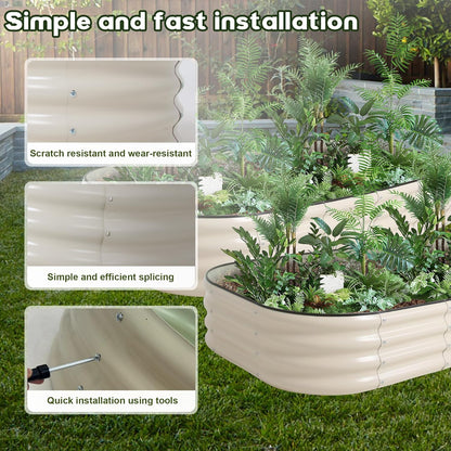 Galvanized Raised Garden Bed Kit Outdoor Metal Garden Planter Box for Backyard Gardening, Planting Vegetables, and Patio (70.8"x35.4"x11.8")