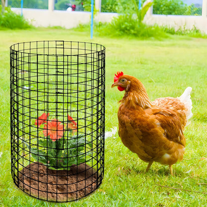 Adnee 10 Packs Wire Plant Protector from Animals - 20" H X 12" D Metal Mesh Plant Cage Covers - Sturdy Garden Bunny Barricades Chicken Wire Cloche for Plants Shrubs Vegetables Flowers