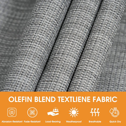 Lazy Daze Hammocks 11 FT Double Outside Hammock Quick Dry Olefin Fabric Hammock with Spreader Bar & Side Pocket for Outdoor Poolside Backyard 450 lbs Capacity, Gray