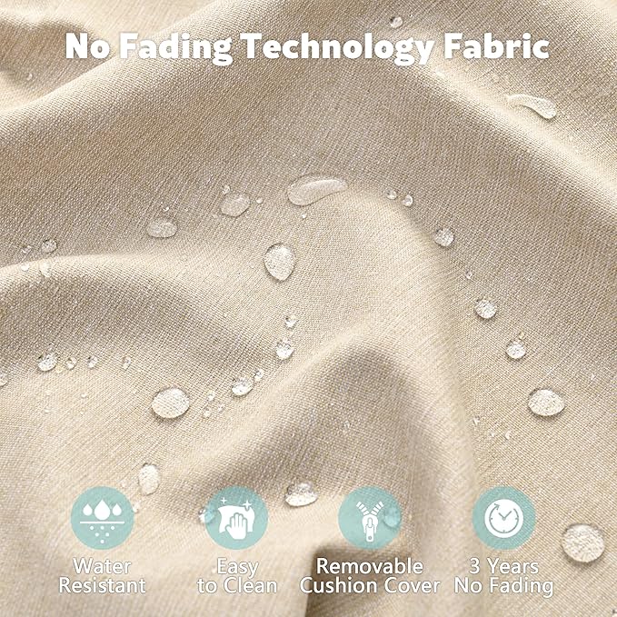 2 Pack Wicker Patio Furniture Chairs,Outdoor Rattan Chairs with Armrest Support 250 lb,Beige