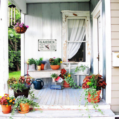 Bestylez Gardening Gifts Vintage Gardening Signs Into The Garden To Lose My Mind Tin Sign for Home Garden Greenhouse Living Room Bedroom Yard Cottage Outdoor Decor 8X12 Inch (3358)