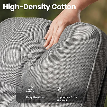 ovios 7 Pieces Patio Furniture Set, Outdoor Wicker Sofa with Swivel Chairs, Coffee Table, All Weather High Back Rattan Loveseat Couch with Comfy Cushions, Dark Grey