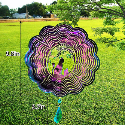 Wind Spinner, Hanging Wind Sculptures,Wind Spinners for Yard and Garden Decor,Yard Decorations Outdoor,Hanging Art Ornaments for Garden Yard Balcony Decor (Cat)