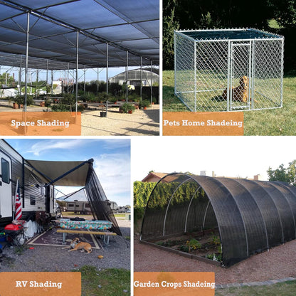 Garden expert 50% Black Shade Cloth 5x10FT Taped Edge with Grommets Sun Net Mesh for Garden Patio Backyard UV-Resistant