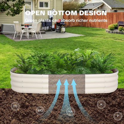 Galvanized Raised Garden Bed Kit Outdoor Metal Garden Planter Box for Backyard Gardening, Planting Vegetables, and Patio (70.8"x35.4"x11.8")