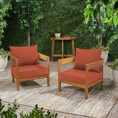 Favoyard Outdoor Seat Cushion Set 24 x 24 Inch Waterproof & Fade Resistant Patio Furniture Cushions with Removable Cover Deep Seat & Back Cushion with Handle and Adjustable Straps for Chair Sofa Couch