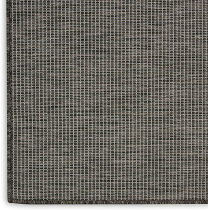 Nourison Positano Indoor-Outdoor Charcoal 7' x 10' Area Rug, Easy Cleaning, Non Shedding, Bed Room, Living Room, Dining Room, Backyard, Deck, Patio (7x10)