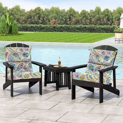 LVTXIII 2 Pack Outdoor/Indoor High Back Chair Cushions, Deep Seat Patio Seat and Back Cushion Set, Stuffed High Rebound Foam Rocking Chair Cushions, 44”x22”x4”, Paisley Chili