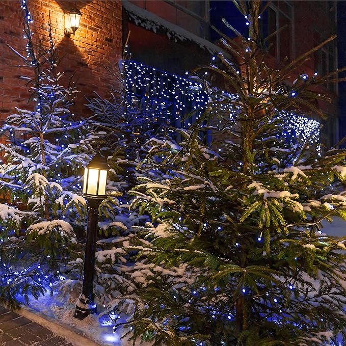 2 Pack Solar Christmas Lights Outdoor, 72FT 200 LED Solar String Lights with 8 Lighting Modes, IP65 Waterproof Solar Lights Outdoor for Xmas Garden Party Tree Decor