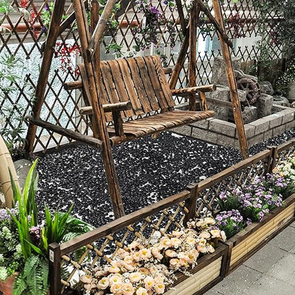 30 lbs Black Rocks for Planters, 1"-2" Decorative Rocks for Potted Plants, Polished Garden Stones for Outdoor Landscaping, Walkways, Yard, River Rocks for Flower Pots, Vase