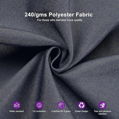 PURPLE LEAF 10' x 13' Cantilever Patio Umbrella Outdoor Umbrella with 330lbs Base Large Rectangular Windproof Offset Umbrella for Pool Deck Garden, Graphite Grey