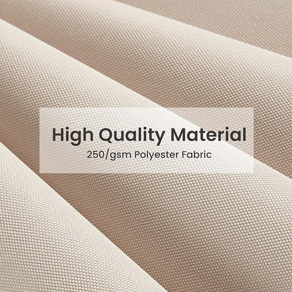 9x12 FT Cantilever Patio Umbrella Double Top Outdoor Rectangular Large Heavy Duty Aluminum Offset Umbrellas with 7 Level Tilt 360-degree Rotation for Pool Garden Deck, Beige