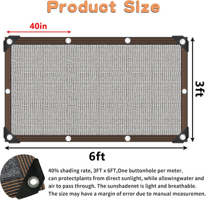 Shade Cloth for Garden Plants Greenhouse, 40-50% Sunblock Neting -for Outdoor Garden Lawn Plant Sun Shade Cloths for Kennel Chicken Coop Easier to Hang Net Cover