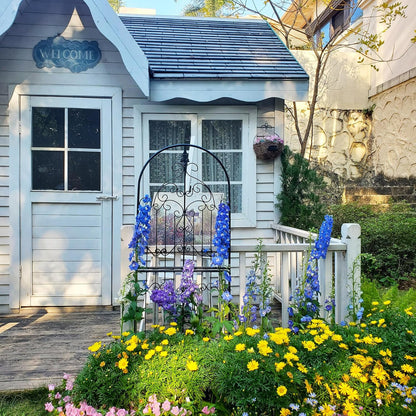 Trellis for Climbing Plants 59" H x 21.6" W Metal Unique Design Decorative Garden Structure Weather-Resistant Trellises Outdoor Decor Flowers Roses Vine Ivy Clematis