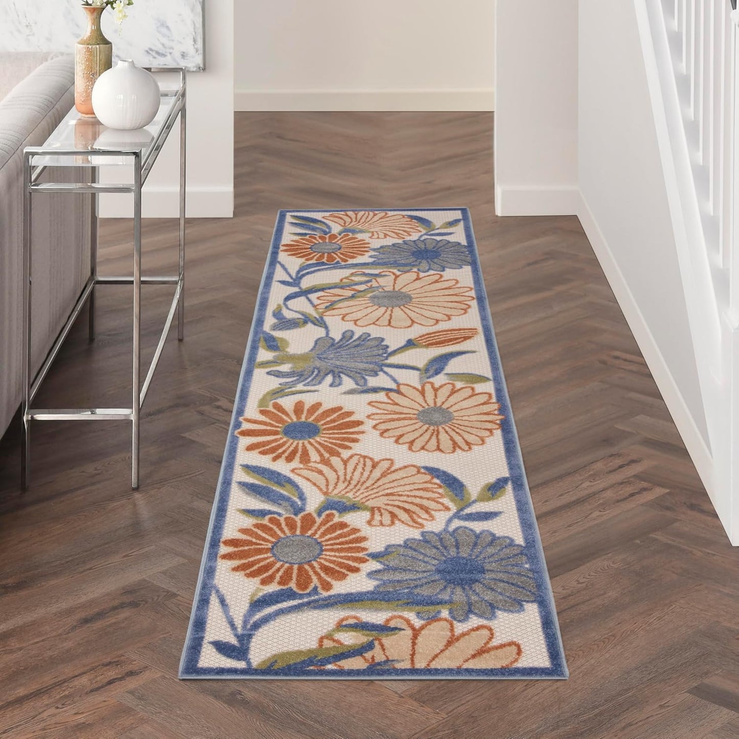 Nourison Home Aloha Beige Multicolor 2' x 6' Area Rug - Easy Cleaning, Non Shedding, Bed Room, Living Room, Dining Room, Kitchen (6' Runner)