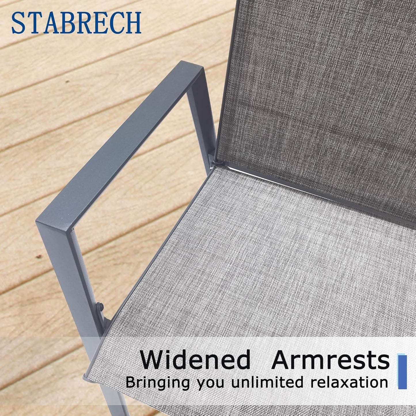 Outdoor Patio Chairs Set of 8, Grey Stackable Outdoor Chairs, Lightweight Patio Set with High Back, Metal Dining Chair for Lawn, Garden, Yard and Deck